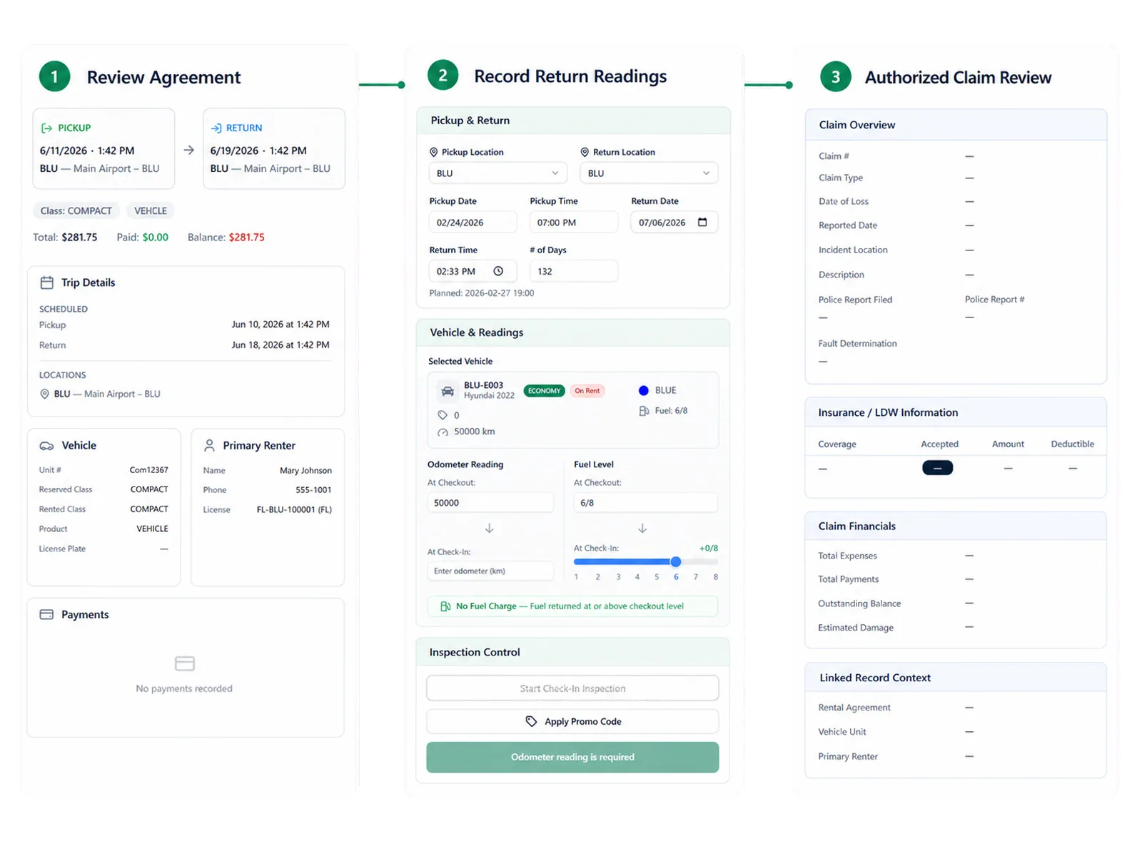 Carry supported damage records into claims